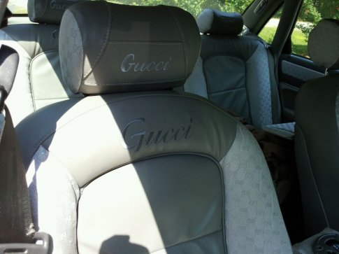 Gucci-Vinyl-14(navy blue on grey) for car interiors from www.fabric4home.biz